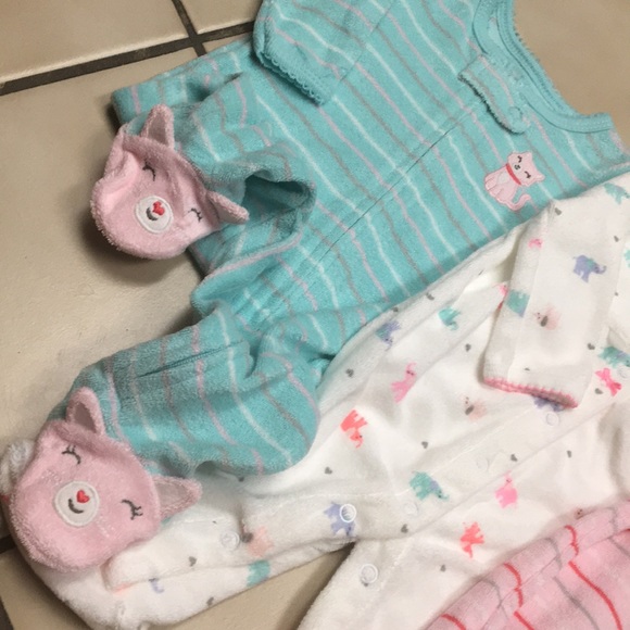 NWT Carter’s Baby Girls Footed One Piece Bundle - Picture 2 of 5